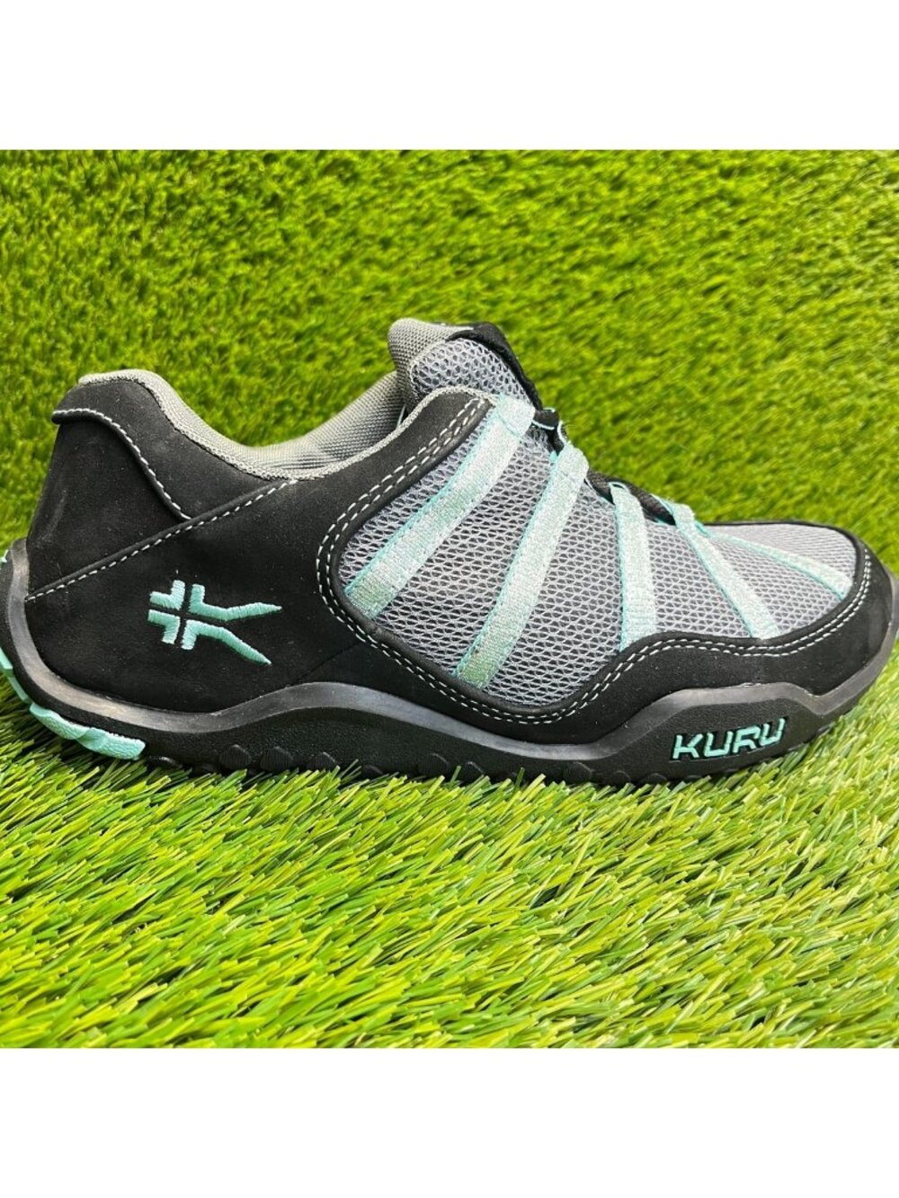 Kuru Chicane Womens Size 10D Black Gray Blue Running Trail Hiking Shoes Sneakers